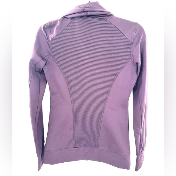 Athleta Women’s Dark Purple Track‎ Jacket with Thumbholes Size XS - Picture 3 of 9
